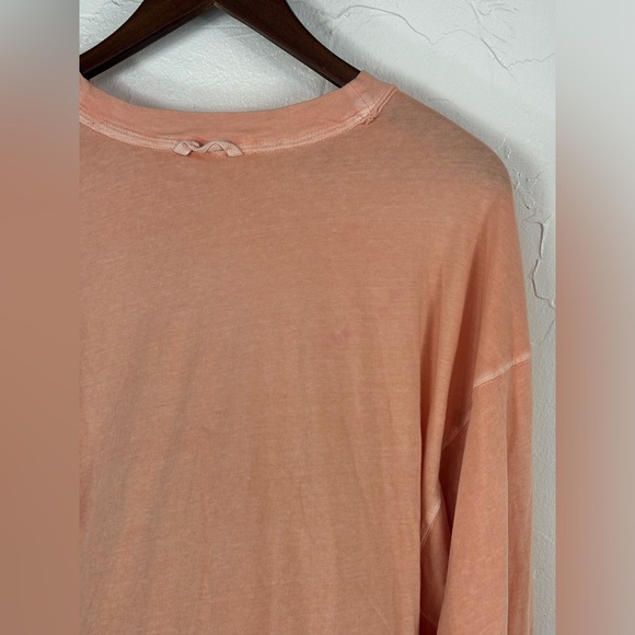 FREE PEOPLE MOVEMENT Orange Cropped Top Long Sleeve Shirt Inspire Tee Crew Neck - Picture 15 of 16
